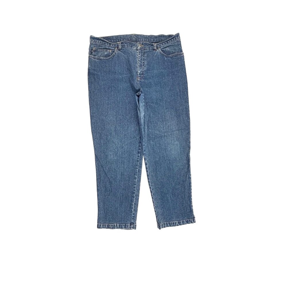 Lauren Jeans Co. Straight Leg Women's size 16 Dark Wash Blue Denim Jeans